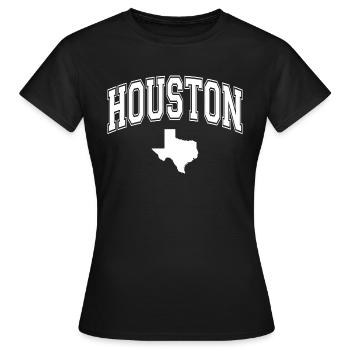 houston plan plan - T-shirt Femme - noir - Devant - AI Model Female 172 dark (172cm)