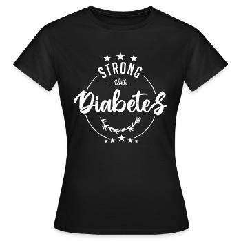 Strong with Diabetes - T-shirt Femme - noir - Devant - AI Model Female 172 dark (172cm)
