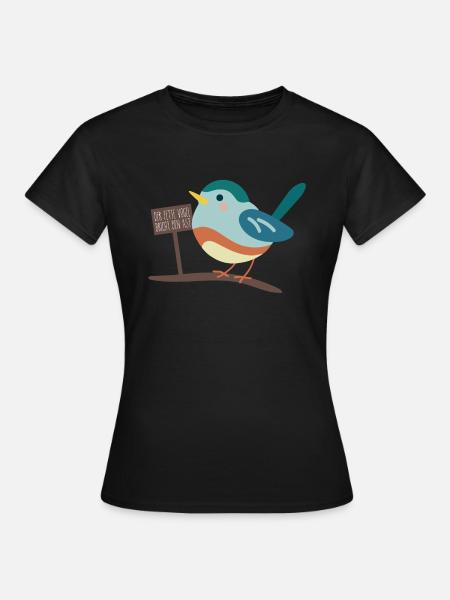 Dicker Vogel - Frauen T-Shirt - Schwarz