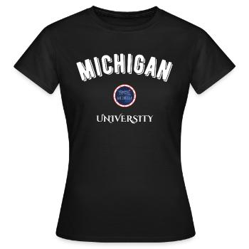 michigan université - T-shirt Femme - noir - Devant - AI Model Female 172 dark (172cm)