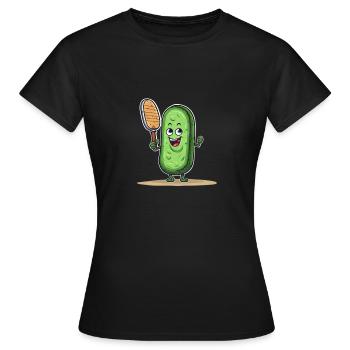 Pickleball Picklepaddle Pickle Sport - Women's T-Shirt - black - Front - AI Model Female 172 dark (172cm)