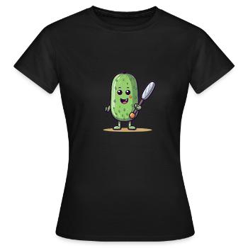 Pickleball Picklepaddle Pickle Sport - Women's T-Shirt - black - Front - AI Model Female 172 dark (172cm)