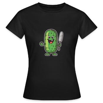 Pickleball Picklepaddle Pickle Sport - Women's T-Shirt - black - Front - AI Model Female 172 dark (172cm)