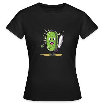 Pickleball Picklepaddle Pickle Sport - Women's T-Shirt - black - Front - AI Model Female 172 dark (172cm)