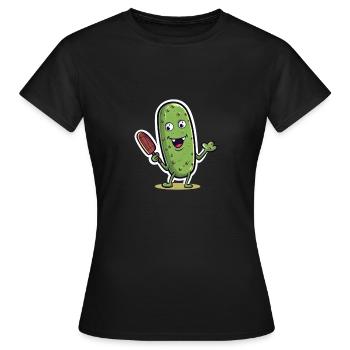 Pickleball Picklepaddle Pickle Sport - Women's T-Shirt - black - Front - AI Model Female 172 dark (172cm)