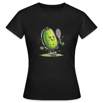 Pickleball Picklepaddle Pickle Sport - Women's T-Shirt - black - Front - AI Model Female 172 dark (172cm)
