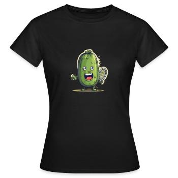 Pickleball Picklepaddle Pickle Sport - Women's T-Shirt - black - Front - AI Model Female 172 dark (172cm)