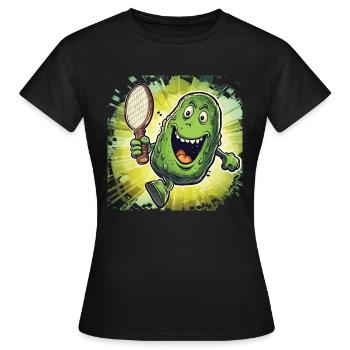 Pickleball Picklepaddle Pickle Sport - Women's T-Shirt - black - Front - AI Model Female 172 dark (172cm)