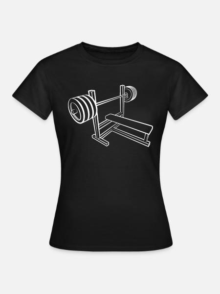 Bankdrücken Kraftsport Muskelaufbau Training - Frauen T-Shirt - Schwarz