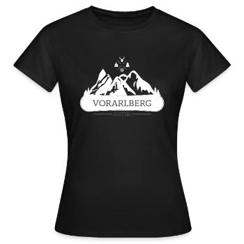 Winterparadies Vorarlberg - Frauen T-Shirt - Schwarz - Vorne - AI Model Female 172 dark (172cm)