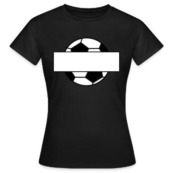 Fußball Namensschild - Frauen T-Shirt - Schwarz - Vorne - AI Model Female 172 dark (172cm)