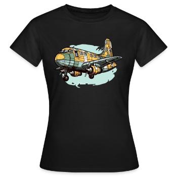 Avion de tourisme - T-shirt Femme - noir - Devant - AI Model Female 172 dark (172cm)