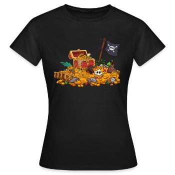 Cartoon-Schatz - Frauen T-Shirt - Schwarz - Vorne - AI Model Female 172 dark (172cm)