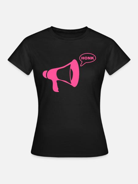honk megafon - Frauen T-Shirt - Schwarz