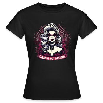 Culture drag exclusive et inspiration drag queen - T-shirt Femme - noir - Devant - AI Model Female 172 dark (172cm)