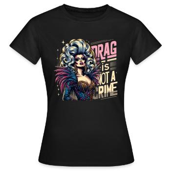 Inspiré exclusif de la culture drag et de la drag queen - T-shirt Femme - noir - Devant - AI Model Female 172 dark (172cm)