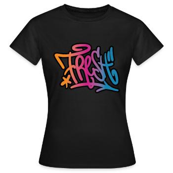 Fresh Graffiti - Women's T-Shirt - black - Front - AI Model Female 172 dark (172cm)