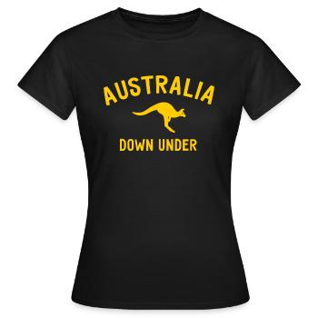 Australie - Australie - Australie - Kangourou - T-shirt Femme - noir - Devant - AI Model Female 172 dark (172cm)