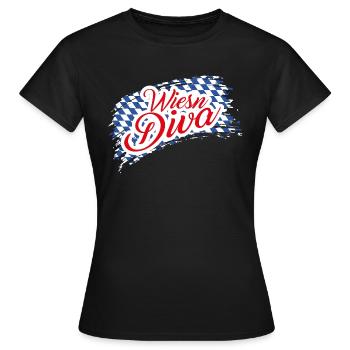 Wiesen Diva - Frauen T-Shirt - Schwarz - Vorne - AI Model Female 172 dark (172cm)
