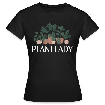 Pflanzen-Dame - Frauen T-Shirt - Schwarz - Vorne - AI Model Female 172 dark (172cm)