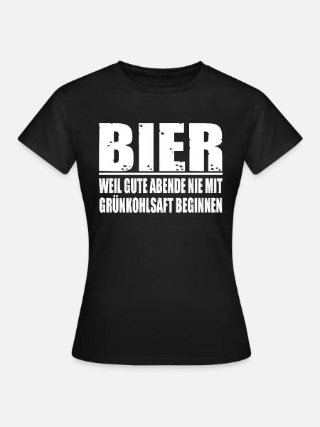 Bier-guter Abend - Frauen T-Shirt - Schwarz