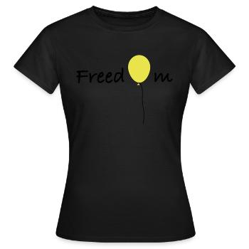 liberté - T-shirt Femme - noir - Devant - AI Model Female 172 dark (172cm)