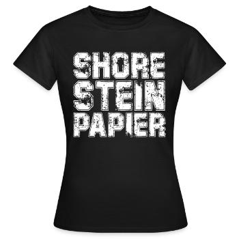 Papier de rive - T-shirt Femme - noir - Devant - AI Model Female 172 dark (172cm)