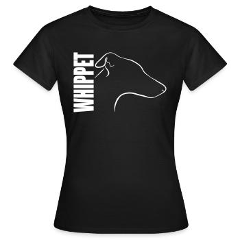 WHIPPET PROFILE WILSIGNS - Women's T-Shirt - black - Front - AI Model Female 172 dark (172cm)