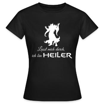 Magier Heiler Fantasy - Frauen T-Shirt - Schwarz - Vorne - AI Model Female 172 dark (172cm)
