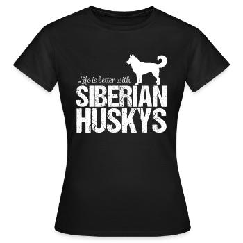 Husky Husky - T-shirt Femme - noir - Devant - AI Model Female 172 dark (172cm)