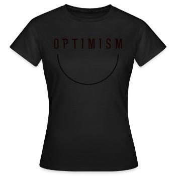 optimisme - T-shirt Femme - noir - Devant - AI Model Female 172 dark (172cm)