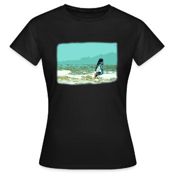 Windsurfer - T-shirt Femme - noir - Devant - AI Model Female 172 dark (172cm)