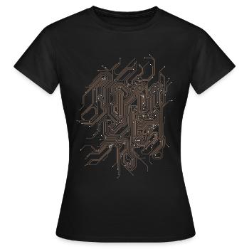 Schaltkreis Platine - Frauen T-Shirt - Schwarz - Vorne - AI Model Female 172 dark (172cm)