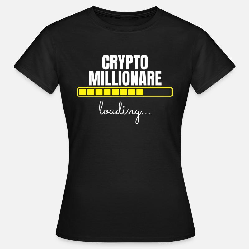 Crypto Millionare loading - T-shirt Femme - noir