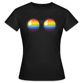 LGBT - Women's T-Shirt - black - Front - AI Model Female 172 dark (172cm)