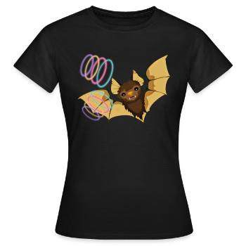 La chauve-souris - T-shirt Femme - noir - Devant - AI Model Female 172 dark (172cm)