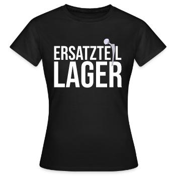 Ersatzteillager Hüftprothese - links - Frauen T-Shirt - Schwarz - Vorne - AI Model Female 172 dark (172cm)