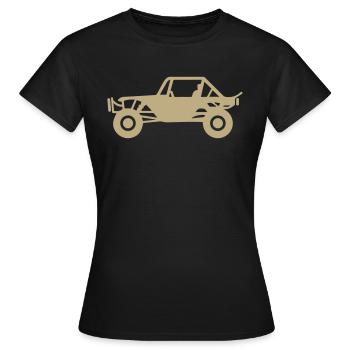 Buggy Desert Dune Sport & Adrenalin - Frauen T-Shirt - Schwarz - Vorne - AI Model Female 172 dark (172cm)
