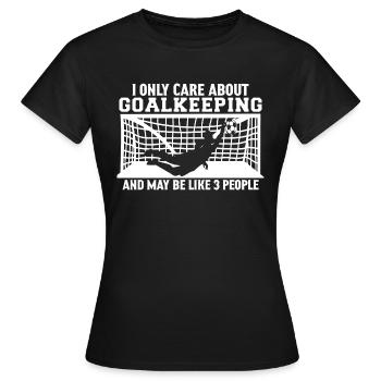 Sport Lifestyle Torwarttor Fußball Torwart Geschen - Frauen T-Shirt - Schwarz - Vorne - AI Model Female 172 dark (172cm)