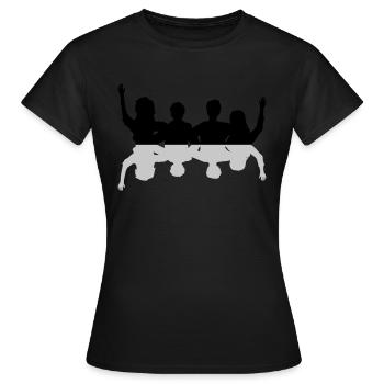 Spiegel Freunde zusammen - Frauen T-Shirt - Schwarz - Vorne - AI Model Female 172 dark (172cm)