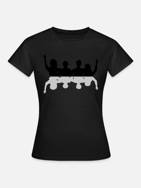 Spiegel Freunde zusammen - Frauen T-Shirt - Schwarz