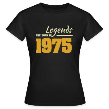 Legende in 1975 geboren - Frauen T-Shirt - Schwarz - Vorne - AI Model Female 172 dark (172cm)