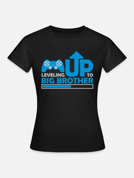 Leveling up big brother - Frauen T-Shirt - Schwarz