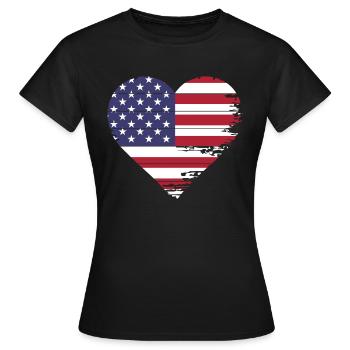 4. Juli USA - Frauen T-Shirt - Schwarz - Vorne - AI Model Female 172 dark (172cm)