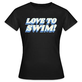 Aimer nager - T-shirt Femme - noir - Devant - AI Model Female 172 dark (172cm)