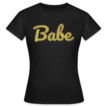Babe - Frauen T-Shirt - Schwarz - Vorne - AI Model Female 172 dark (172cm)