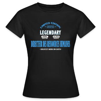 DIRECTEUR DES RESSOURCES HUMAINES BEST-SELLER 🌟🌟 - T-shirt Femme - noir - Devant - AI Model Female 172 dark (172cm)