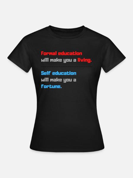 Citations Citation éducative - T-shirt Femme - noir