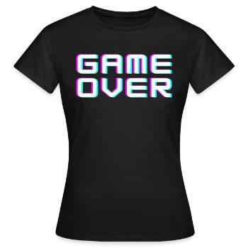 Game Over - Frauen T-Shirt - Schwarz - Vorne - AI Model Female 172 dark (172cm)