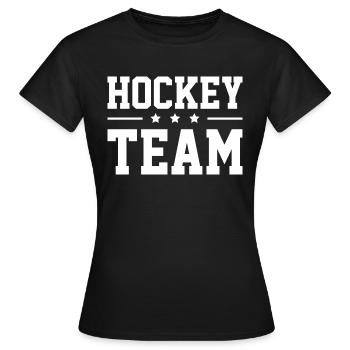 Hockey Team - Women's T-Shirt - black - Front - AI Model Female 172 dark (172cm)